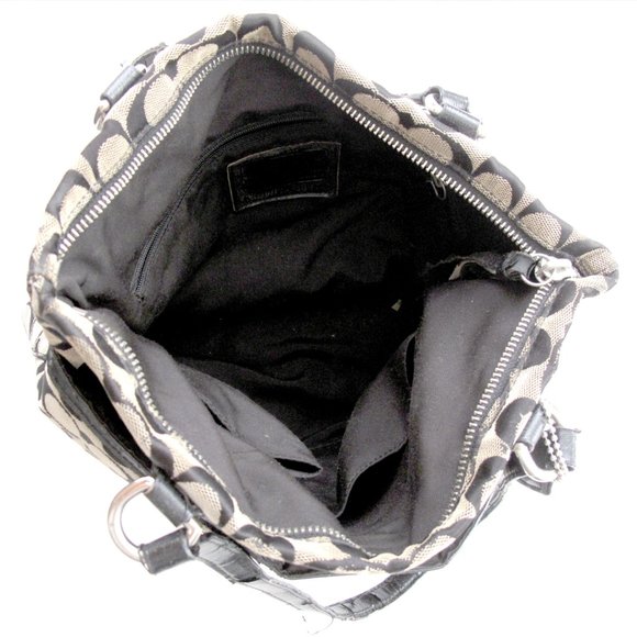 Bag Coach Black and Gray Shoulder monogram pre owned luxury 💖 - Picture 7 of 13